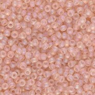 Miyuki rocailles Perlen 11/0 - Matted transparent pale pink ab 11-155FR